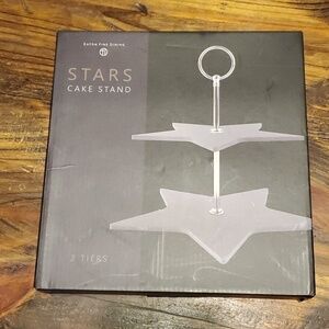 Eaton Fine Dining Star Two Tier Cake Stand NIB